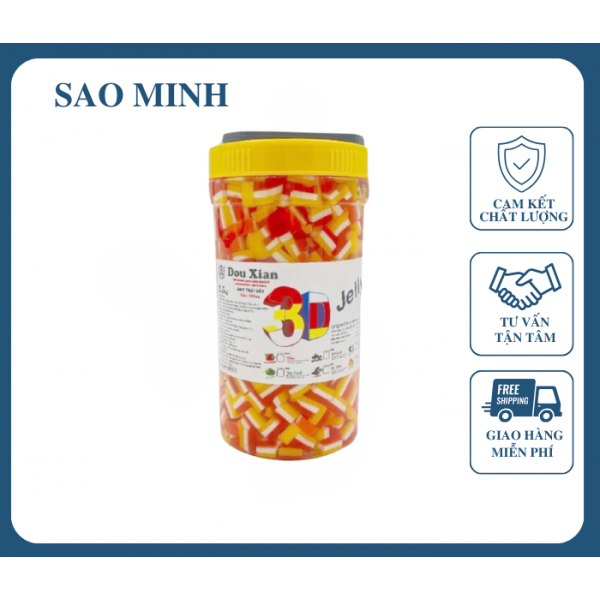 Thạch Trái Cây 3 Màu Douxian Hũ 2,5Kg